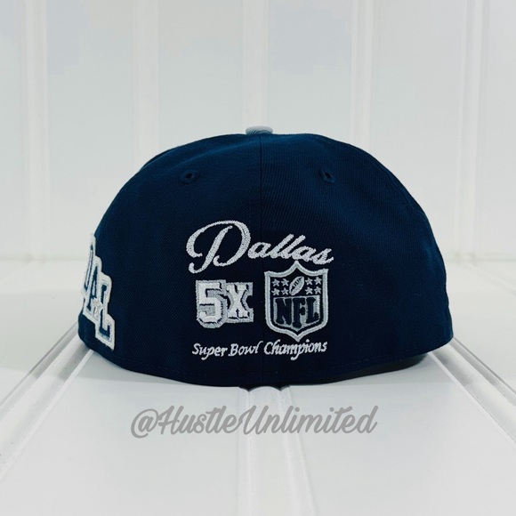 Dallas Cowboys New Era 59Fifty SuperBowl XXX Letterman Fitted Hat Cap Size 7 3/8 - Picture 4 of 7